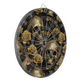 Een Schedel en Rozen Serie Ontwerp 8 Dartbord (Voorkant Links)