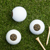 Een Schedel en Rozen Serie Ontwerp 8 Golfballen (Insitu Gras)
