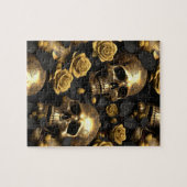 Een Schedel en Rozen Serie Ontwerp 8 Legpuzzel (Horizontaal)
