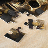 Een Schedel en Rozen Serie Ontwerp 8 Legpuzzel (Zijkant)