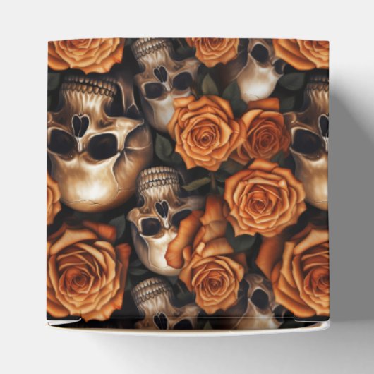 Een schedel en Rozen serie ontwerp 9 Bedankdoosjes (Bovenkant)