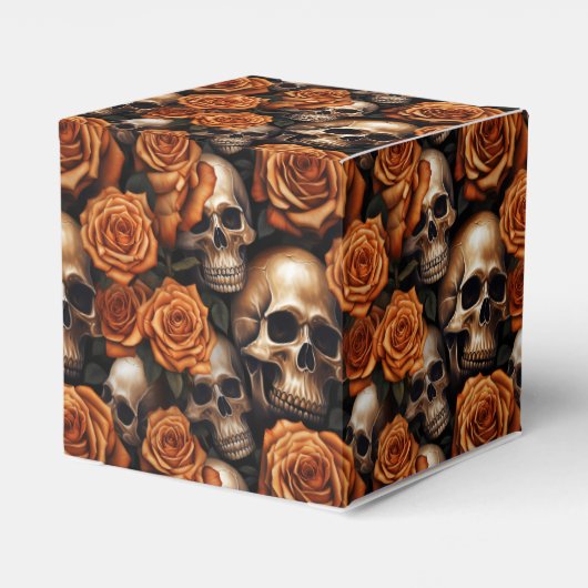 Een schedel en Rozen serie ontwerp 9 Bedankdoosjes (Achterkant)
