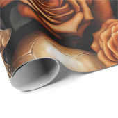 Een schedel en Rozen serie ontwerp 9 Cadeaupapier (Rol Hoek)