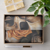 Een schedel en Rozen serie ontwerp 9 Tissuepapier (Geschenk)