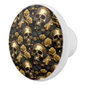 Een schedel en Rozen Series Design 8 Keramische Knop (Rechts)