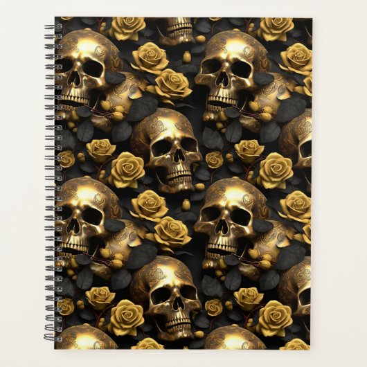 Een schedel en Rozen Series Design 8 Planner (Voorkant)