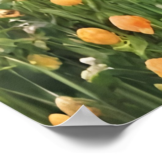 Een schedel op een bloemveld | AI Art Poster (Hoek)