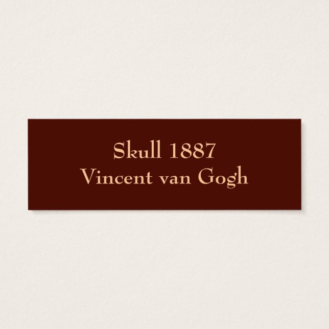 Een schedel van Vincent van Gogh Mini Visitekaartjes (Achterkant)