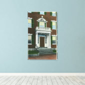 Een scheerhaas, Salem Doorway Uitzicht Canvas Afdruk (Insitu (Houten vloer))