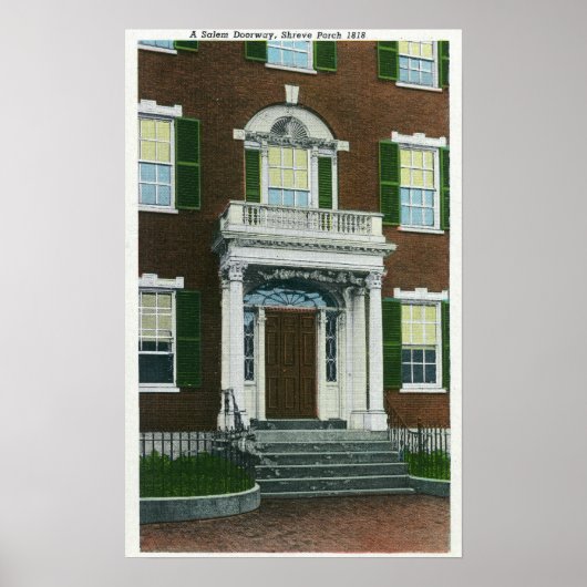 Een scheerhaas, Salem Doorway Uitzicht Poster (Voorkant)
