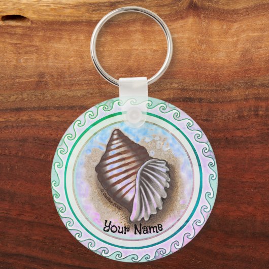 Een schelp sleutelhanger (Voorkant)