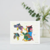 Een schepper met vogels briefkaart (Staand voorkant)