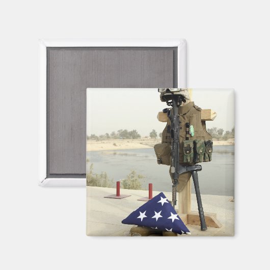 Een scherm met dode soldaten magneet (Voorkant / Achterkant)