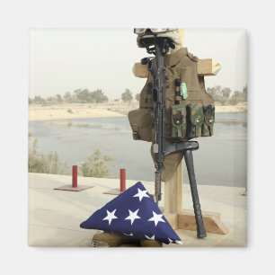 Een scherm met dode soldaten magneet