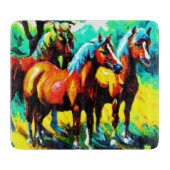 Een scherp en vrolijk stuk paardenkunst. Bestel nu Snijplank (Voorkant)