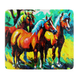 Een scherp en vrolijk stuk paardenkunst. Bestel nu Snijplank