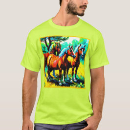 Een scherp en vrolijk stuk paardenkunst. Bestel nu T-shirt