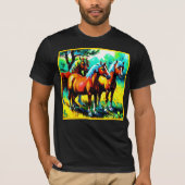 Een scherp en vrolijk stuk paardenkunst. Bestel nu T-shirt (Voorkant)