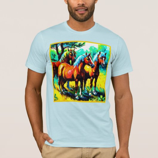 Een scherp en vrolijk stuk paardenkunst. Bestel nu T-shirt (Voorkant)