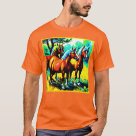 Een scherp en vrolijk stuk paardenkunst. Bestel nu T-shirt