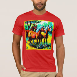 Een scherp en vrolijk stuk paardenkunst. Bestel nu T-shirt