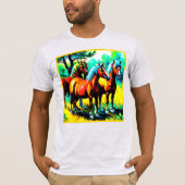 Een scherp en vrolijk stuk paardenkunst. Bestel nu T-shirt (Voorkant)