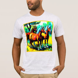 Een scherp en vrolijk stuk paardenkunst. Bestel nu T-shirt