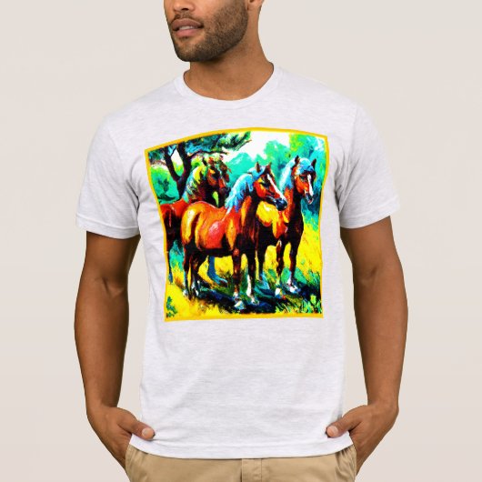Een scherp en vrolijk stuk paardenkunst. Bestel nu T-shirt (Voorkant)
