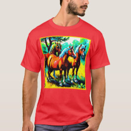 Een scherp en vrolijk stuk paardenkunst. Bestel nu T-shirt