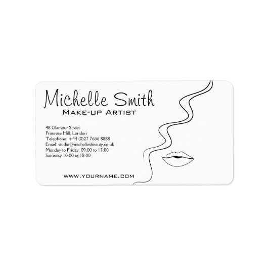 Een scherp mode-gezichtspictogram maken etiket (Voorkant)