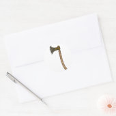 Een scherpe bijl ronde sticker (Envelop)