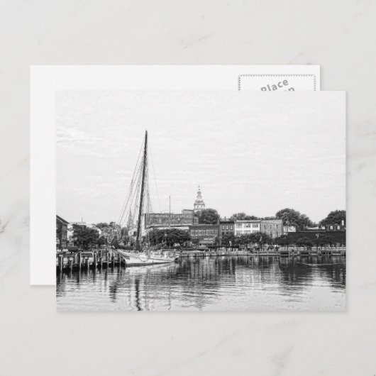 Een schets van Annapolis Harbour Briefkaart (Voorkant / Achterkant)
