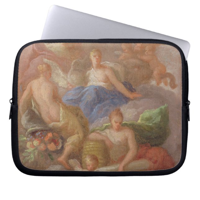 Een schets van dankbaarheid, overtroffen door vred laptop sleeve (Voorkant)
