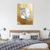 Een schets van Henry James Canvas Afdruk (Insitu (Slaapkamer))
