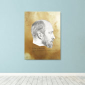 Een schets van Henry James Canvas Afdruk (Insitu (Houten vloer))