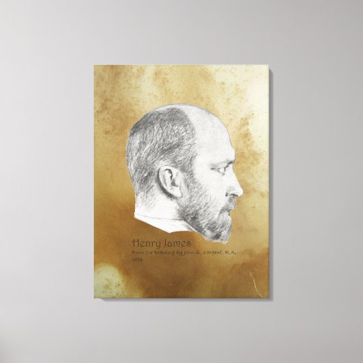 Een schets van Henry James Canvas Afdruk (Voorkant)