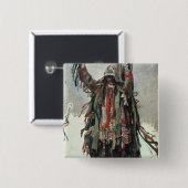 Een schets van Shaman voor Yermak Vierkante Button 5,1 Cm (Voorkant /achterkant)