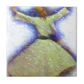 een schets van sufi whirling tegeltje (Voorkant)