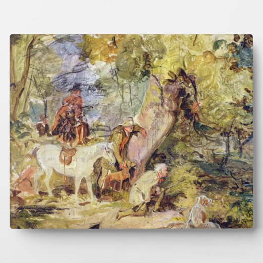 Een schets voor 'Boswachters die herten besluipen' Fotoplaat (Voorkant)