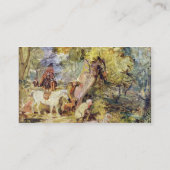 Een schets voor 'Foresters Stalking Deer' (olie bo Visitekaartje (Achterkant)