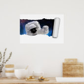 Een scheur in de ruimte - Astronaut Alien Encounte Poster (Keuken)