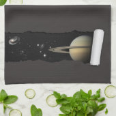Een scheur in de ruimte - Saturn Galaxy Elegant - Theedoek (Gevouwen)