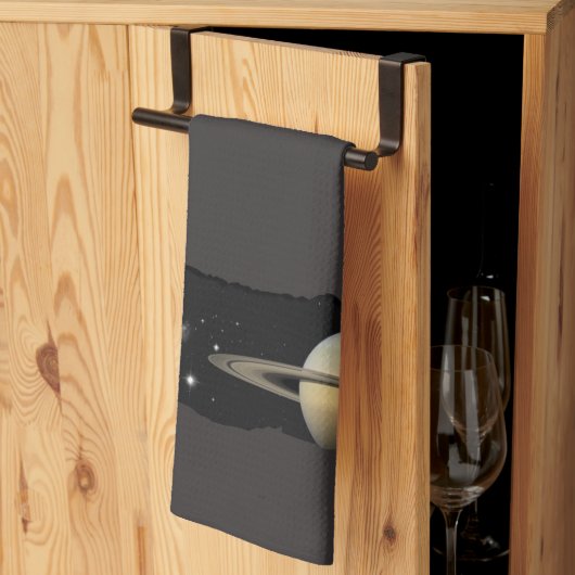 Een scheur in de ruimte - Saturn Galaxy Elegant - Theedoek (Derde Gevouwen)