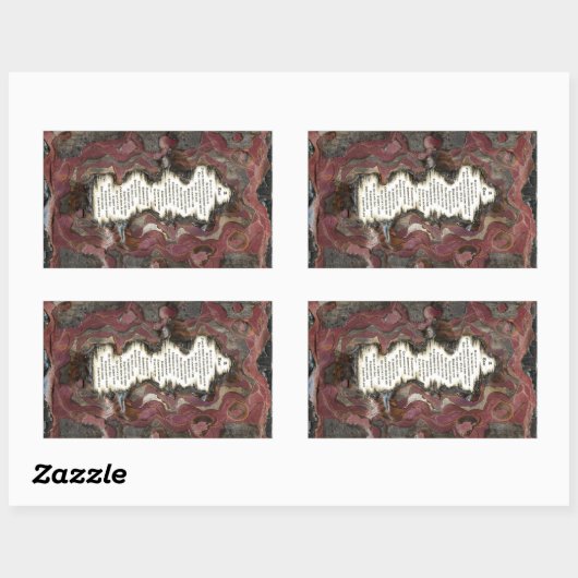 Een scheur rechthoekige sticker (Vel)