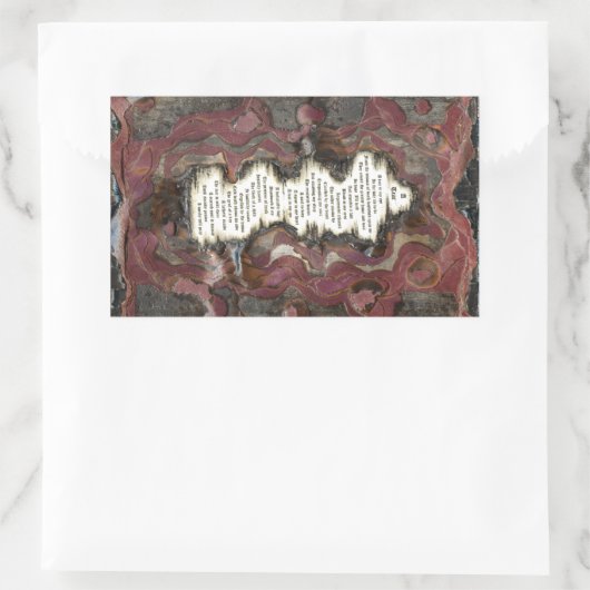 Een scheur rechthoekige sticker (Tas)