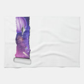 Een scheurtje in de ruimte - Paarse planeet UFO Co Theedoek (Horizontaal)