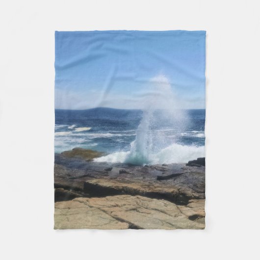 Een scheut avontuur bij Schoodic Point Fleece Deken (Voorkant)
