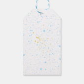 Een scheut vreugde: Watercolor baby shower  Cadeaulabel (Achterkant)