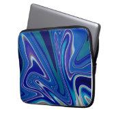 Een scheutje blauw laptop sleeve (Voorkant Links)