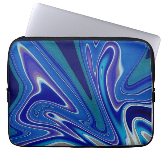 Een scheutje blauw laptop sleeve (Voorkant)
